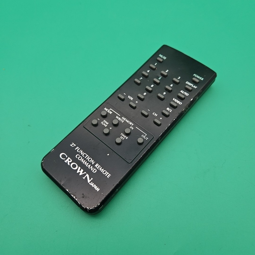 Vintage‎ Crown Japan Remote Control 27 Function Command Tested Works Rare